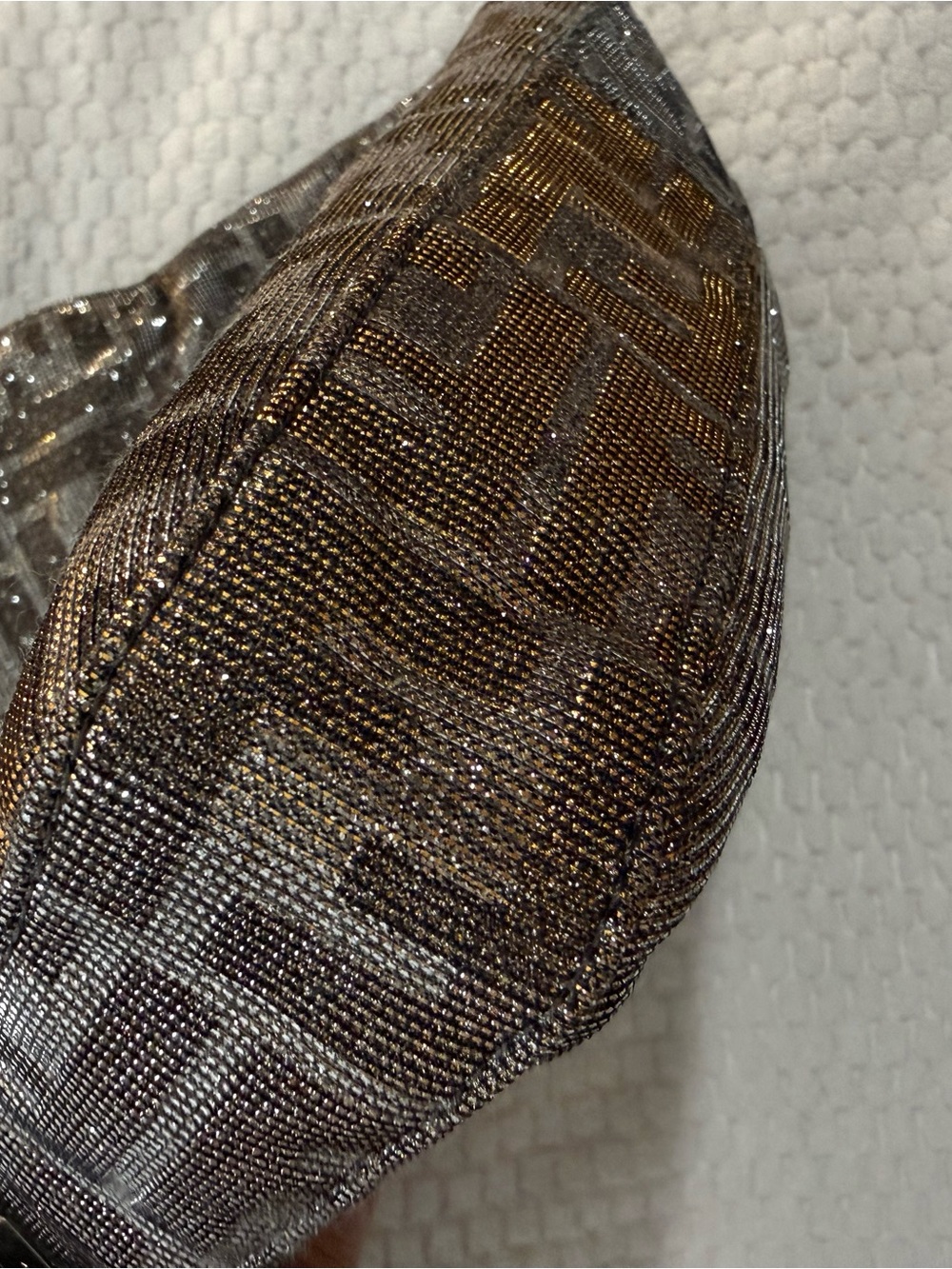 Fendi Monogram Zucca Shoulder Bag in Brown and Gray - Picture 7 of 16